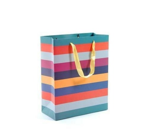 Striped Textile Bag